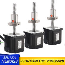 Motor paso a paso 23hs5628 Nema 23, 2 fases, 126N.cm con tornillo de bola sfu1204 para impresora 3D CNC, envío gratis, 3 uds. 2024 - compra barato