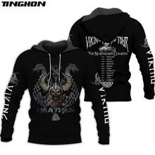 XS-7XL Viking Warrior Tattoo 3D Printed Shirts casual 3D Print Hoodies/Sweatshirt/Zipper Man Women satan Tattoo 03 2024 - buy cheap