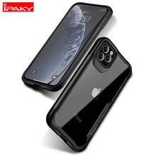 IPAKY-funda de silicona acrílica para iPhone, carcasa híbrida a prueba de golpes, transparente, para modelos 12, 11 y 12 Pro Max 2024 - compra barato