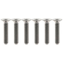 6pcs M4X8 10 15 20 mm Titanium Ti  Bolt Countersunk Hexagon Socket Head Screw Bolts for Bicycle Bike Part Fasteners 2024 - buy cheap