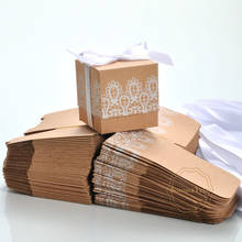 50 шт. коробки конфет Рождественская Милая Кружевная Подарочная коробка с рисунком для детской вечеринки 2024 - купить недорого