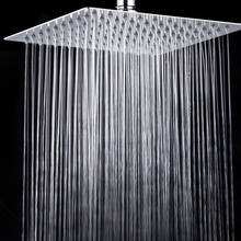 10 Inch Stainless Steel Ultra Thin Ceiling Rain Shower Square Big Bath Rainfall Nozzle Shower Bathroom Shower Head 2024 - buy cheap