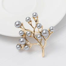 RHao New Arrival Pearls Tree of Life Brooches for Women Girls Dress Coat jewelry buckles Life Tree Brooch pins clothes accessory 2024 - buy cheap