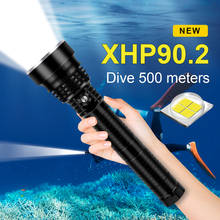 Linterna de buceo XHP90.2 profesional, potente luz 18650 xhp90 de flash, lámpara led subacuática xhp70, lámpara recargable para aguas profundas 2024 - compra barato
