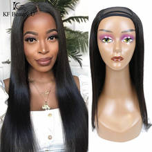 Peluca de cabello humano liso con forma de U para mujeres negras, pelo Remy brasileño con densidad de 150%, sin pegamento, 4x4 2024 - compra barato
