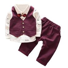 New Spring Baby Boys Clothes Children Cartoon Fashion Clothing 3Pcs Sets Boys Coat+T-Shirt + Pants Cotton Boutique Kids Clothing 2024 - buy cheap