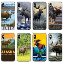Животное Аляска бык Moose для iPhone 11 pro XR X XS Max 8 7 6s plus SE 5s 5c iPod Touch 5 6 Чехол 2024 - купить недорого