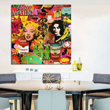 Современная Картина на холсте с изображением Энди Уорхола, абстрактная масляная живопись, настенные картины для гостиной, домашний декор 2024 - купить недорого