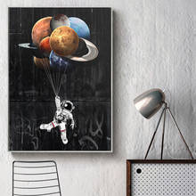 Astronauta espaço sonhados estrelas limite cartaz e impressões pintura em tela grafite arte da rua foguete arte arte da parede imagem decoração quadros 2024 - compre barato