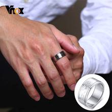 Уникальное стальное кольцо Vnox для мужчин 8 мм из нержавеющей стали для свадьбы 2024 - купить недорого
