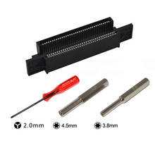 Conector de slot de cartucho de jogo, para peças de reparo n e s de 72 pinos com ferramenta de chave de fenda em forma de y de 3.8mm e 4.5mm 2024 - compre barato