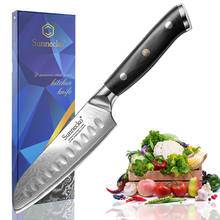 SUNNECKO 5 inch Santoku Kitchen Knife Japanese Damscus VG10 Steel Core Blade Razor Sharp G10 Handle Meat Fruit Cooking Knives 2024 - buy cheap