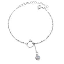 ModaOne 925 Sterling Silver Cat Natural Strawberry Crystal Moonstone Tassel Bracelet For Women Girl pulseira feminina 2024 - buy cheap