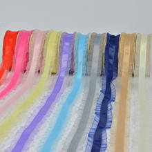50Yards/lot 16mm 25mm 38mm Ruffled Satin Skirt Edge Ribbon For DIY Hairbows Handmade Crafts Hairclip Sewing Material Wholesales 2024 - buy cheap