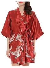 Bata Kimono de rayón para Mujer, ropa de dormir, camisón, talla M-XXL 2024 - compra barato