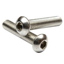 Stainless Steel Button Head Screw, Hex Socket Bolts Type:M6 / 6mm Bolt size:M6 x 25mm Your pack quantity:10 2024 - buy cheap