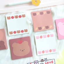 50 Sheets Cute Apple bear Sticky Notes Post Notepad Memo Pad Creative Stationery Office School Supplies Accessories 2024 - buy cheap
