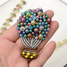 Handmade beading hot air balloon embroidery patch cartoon colorful fashion clothes bags shoes accessories patch sewing 2024 - buy cheap