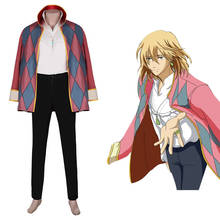 Anime howl castelo em movimento-howl cosplay traje camisa casaco manto roupas halloween carnaval festa fantasia terno 2024 - compre barato