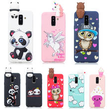 Funda de silicona para Samsung A7 2018, carcasa 3D de unicornio, Panda, búho, TPU, para Samsung Galaxy A6, A8, J4, J6 Plus, A9, 2018 2024 - compra barato