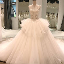 2020 Suli wedding dress bride wedding gown elegant women lace plus size robe mariage femme tiered Ball gown wedding dress sl8097 2024 - buy cheap