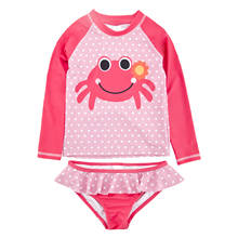 Honeyzone Wholesale New Arrival Baby Lovely Swimsuit Kids Long Sleeve Summer Two Piece Kids Swimwear For Girls 2024 - buy cheap