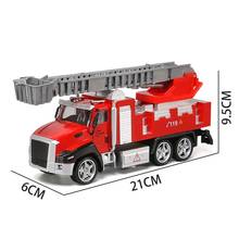 Escada de liga caminhão de fogo, veículo de engenharia, simulação de som e luz fogão de fogo carro infantil, brinquedo educacional 2024 - compre barato