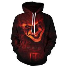 2020 Autumn 3d Clown Print Men's Hoodie Cosplay Costume Fashion Casual Men And Women Cartoon Clown Sports Hoodies Halloween 2024 - buy cheap