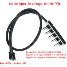1 Female To 5 Male 4Pin Socket Fan Hub Splitter Cable PC Cooler Fan Power Cable For 3Pin&4Pin PWM Cooling Fan 2024 - buy cheap