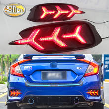 For Honda Civic 2016 2017 2018 10th Type R Hatchback Multi-function LED Tail Light Brake Warning Rear Fog Lamp Rear Bumper Light 2024 - buy cheap