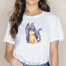 Лидер продаж 2020, женская футболка с милым принтом кота и животных, Футболка супер мамы, женские летние топы, одежда tumblr, забавная белая футболка для женщин 2024 - купить недорого