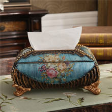 Tissue box European home decoration crafts carved resin living room dining room desktop American carton 2024 - buy cheap