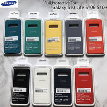Оригинал, samsung Galaxy S10 Plus, жидкий силиконовый чехол, шелковистый, мягкий на ощупь, чехол для Galaxy S10 Lite/S10E с коробкой 2024 - купить недорого