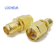 2 unids/lote chapado en oro SMA macho a RP-SMA Jack hembra recto cable Coaxial conector RF adaptador para FPV Drone antenas wi-fi 2024 - compra barato