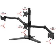 Desktop Quad Monitor Arms Fully Adjustable Mount Stand Fit for 4 (3+1) / Four LCD Screens 10"-27" Max Support 10KG Per Arm 2024 - buy cheap