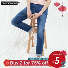 Metersbonwe Straight Jeans Men 2019 Spring Autumn New Casual Youth Trend Slim Jeans Mens  Pants Men Trousers 2024 - buy cheap