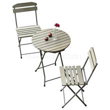 Mesa y silla para Balcón de tres piezas, mesa y sillas de jardín creativo nórdico, plegable, simple, de ocio, para exteriores 2024 - compra barato