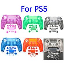 JCD-funda translúcida de color para PlayStation 5, carcasa protectora, juego completo de botones, accesorios para consola PS5 2024 - compra barato