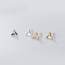 MloveAcc-Mini pendientes de tuerca minimalistas para mujer, de Plata de Ley 925 auténtica, geométricos, triangulares, joyería de cumpleaños 2024 - compra barato