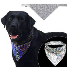 Cute Reflective Dog Triangular Bandana Colorful Velcro Luminous Dog Collar For Dog Night Safety Pet Saliva Towel Dog Accessories 2024 - buy cheap