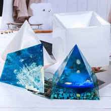 Molde de resina de pirâmide grande, faça você mesmo, molde de joias de silicone de fundição para decoração de mesa de escritório 2024 - compre barato