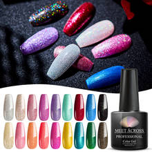 MEET ACROSS 7ml Glitter Gel Nail Polish Glitter Sequins Soak Off UV Gel Varnish Colorful Nail Gel Polish DIY Nail Art Polish 2024 - buy cheap