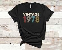 Vintage 1978 Distressed Retro Fade 44rd Birthday Gift Party Shirt Cotton Plus Size Female Clothing O Neck  Short Sleeve  Top Tee 2024 - buy cheap