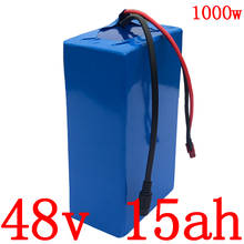 48V 1000W battery 48V 15AH lithium ion battery 48v 15ah electric bicycle battery with 30A BMS and 54.6V 2A Charger duty free 2024 - buy cheap