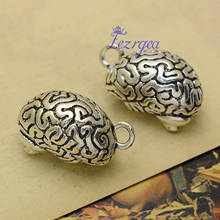 2pcs/lot--21x36x23mm, Antique silver plated 3D Brain organ charms,DIY supplies, Jewelry accessories 2024 - buy cheap