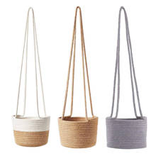 Garden Plant Hangers Rope Hanging Planter Woven Hanging Planter Basket Decorative Flower Pot Holder For Home Decoration 2024 - buy cheap