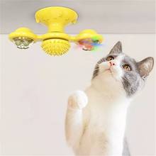 Pet Training Toy Cat Spinning Ball Interactive Catnip Ball Smart Windmill Toy with Light Cat Toothbrush Massage Toy Pet Supplies 2024 - buy cheap