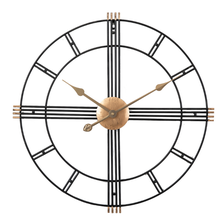 Relógio de parede minimalista 50cm, relógio de ferro moderno, sala de estar, criativo, metal, decorativo 2024 - compre barato