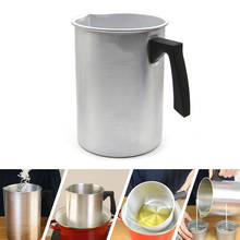 Practical 4 Set Stainless Steel Double Boiler Long Handle Wax Melting Pot,  Pitcher & Mixing Spoon