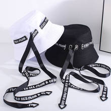 Fashion Streetwear Hip Hop Bucket Hat Women Men 2022 White Black Summer Bob Chapeau Femme Panama Foldable Fisherman fishing Hat 2024 - buy cheap